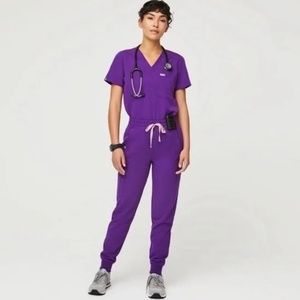 FIGS *PANTS ONLY* Magic Purple Zamora High Waisted - Petite Jogger - XS - Petite